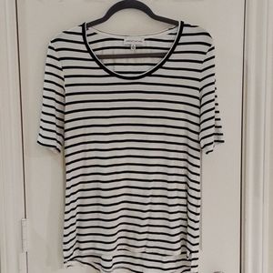 Gibson Latimer Sz S Black/White Striped Shirt